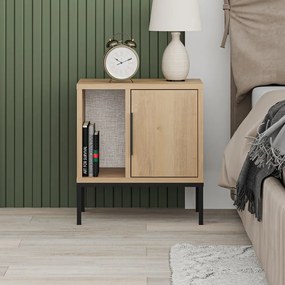 Nočný stolík v dekore duba v prírodnej farbe Lani – Marckeric