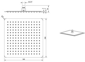 Hlavová sprcha z nehrdzavejúcej ocele v lesklo striebornej farbe Slim – Sapho