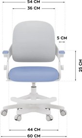 Detská otočná stolička Mark Adler Junior 4.3 modrá / sivá