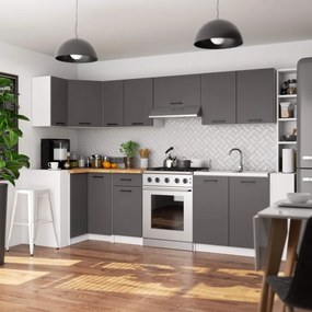 Spodná rohová kuchynská skrinka s doskou OLIWIA S90/90 biela / sivá