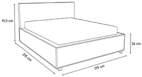 Čalúnená posteľ CALABRINI, 160x200, soft 17