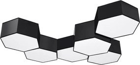 Stropné svietidlo Sunde 2, 1x čierne plastové tienidlo, (biely plast)