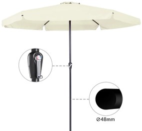 InternetovaZahrada Záhradný slnečník Maui Ø330 cm - béžový
