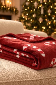 Vianočná deka XMASS CANDIES Rozmer: 150x200 cm