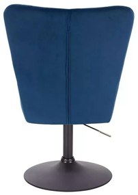 LuxuryForm DESIGN Kreslo AMADEO VELUR na čiernom tanieri - modré