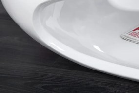 Konferenčný stolík Organic II biely s vysokým leskom