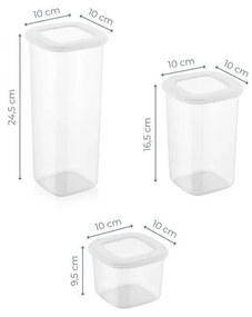 Plastové dózy v súprave 24 ks na potraviny Fresco – Hermia