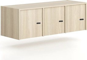 Nadstavba pre skrine FRAME, 3x dvere, 1299 x 450 x 427 mm, mechanický zámok, dub prírodný