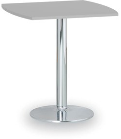 Konferenčný stolík FILIP II, 660x660 mm, chrómovaná podnož, doska sivá