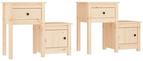 vidaXL Nočné stolíky 2 ks 79,5x38x65,5 cm masívne borovicové drevo