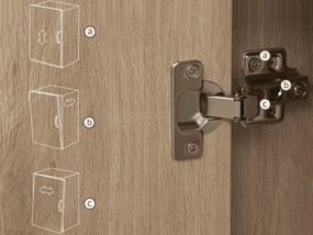 Vysoká komoda VALMOR 120x75 cm, dekor dub