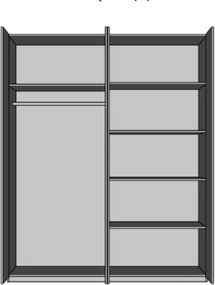 Spálňová zostava CATHERINE, ľadový dub/biela