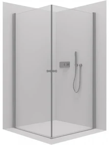 CERANO - Sprchovací kút Antelo Duo L/P - chróm, transparentné sklo - 100x70 cm - krídlový, CER-CER-8050BD154