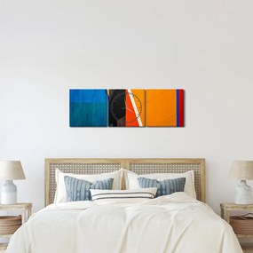 Obraz - Geometria (s hodinami) (90x30 cm)