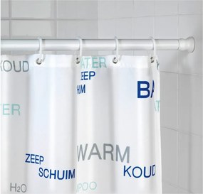 Biela teleskopická tyč na sprchový záves Wenko Shower Curtain Rod