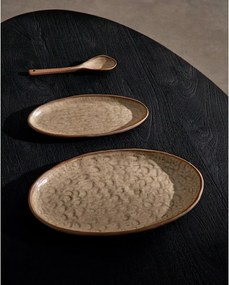 Béžové servírovacie keramické taniere v súprave 3 ks Zunel – Kave Home