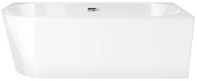 D‘Eluxe - VANE - Voľne stojaca akrylátová vaňa RELAX RS17R Pravá xcm Voľne stojaca vaňa biela 170 73 58 170x73cm biela + Sifón CLIK CLACK - farba Chróm