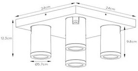 Lucide 09930/20/31 - LED Stmievateľné bodové svietidlo TAYLOR 4xGU10/5W/230V IP44