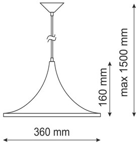 Luster MODERN 1A 1xE27/20W/230V