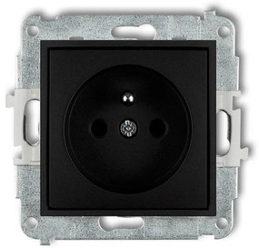 Jendoduchá zásuvka Z/U čierna mat 12MGP-1ZP mini