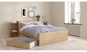 Dvojlôžková posteľ v dekore duba bez roštu 140x200 cm v prírodnej farbe Naia – Tvilum