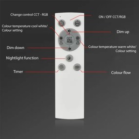 Brilo - LED RGBW Stmievateľný prisadený luster FRAME 2xLED/17W/230V 2700-6500K+ DO