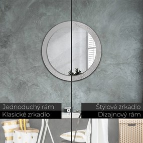 Okrúhle ozdobné zrkadlo na stenu Šedý cement fi 80 cm