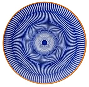 24-dielna jedálenská súprava modrá/oranžová/porcelán