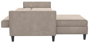 Béžová zamatová rohová pohovka Hartford – Støraa