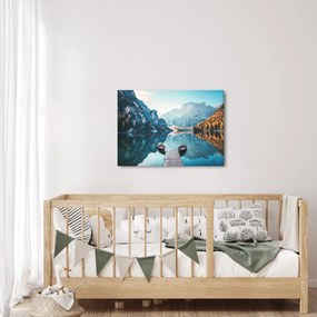Obraz - Lode na jazere Braies (70x50 cm)