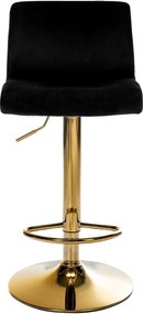 Barová stolička Hoover zamat - čierna
