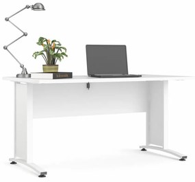 Biely písací stôl PRIMA OFFICE bez zásuvky 80400