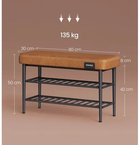 Botník ANDOR hnedý/čierny