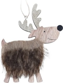 Závesný sobík – tmavohnedý 15 cm