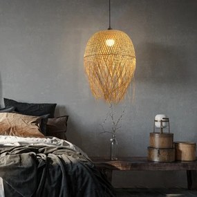 Immax 08271L - Luster na lanku HILO 1xE27/40W/230V pr. 45 cm bambus