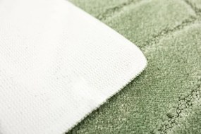 Kúpeľňový koberček Sash Sage zelený, pruhy