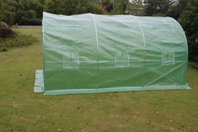 Bauerkraft Fóliový skleník 4x2,5x2 m 10 m² kovový rám UV fólia - zelený