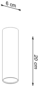 Stropné svietidlo Lagos, 1x čierne kovové tienidlo, (20 cm)