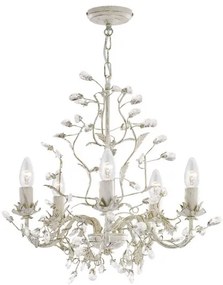 Searchlight 2495-5CR - Luster na reťazi ALMANDITE 5xE14/40W/230V