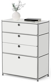 Komoda Kovová komoda »CN3« so zásuvkami a výklopným priečinkom, biela