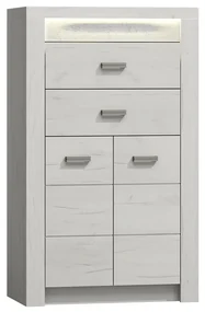 Komoda Nadenas N6 (dub craft biely) . Vlastná spoľahlivá doprava až k Vám domov. 1103657
