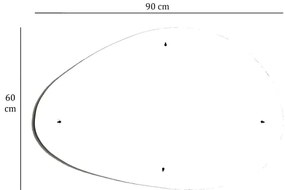 Nástenné zrkadlo AYNA 60x90 cm ovál