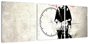 Obraz - Pocit voľnosti (s hodinami) (90x30 cm)