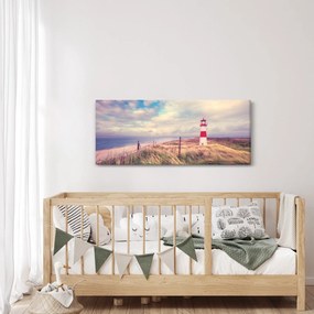 Obraz - Červený maják (120x50 cm)