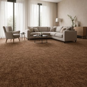 Associated Weavers, Metrážny koberec Batik 40, na mieru, šíře 4m, hnedá, filc, chodba / predsieň