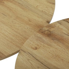 Súprava konferenčných stolíkov F4150 ART,remeselne spracovaný dub, 2 ks