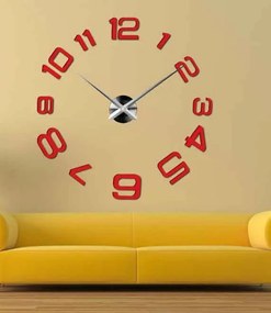 SENTOP | Moderné nalepovacie nástenné hodiny | 3D hodiny 12S053-Wanduhr HEU- analógové