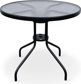 Noela Záhradný jedálenský set Capri 80cm + 4x kovová stolička Ramada