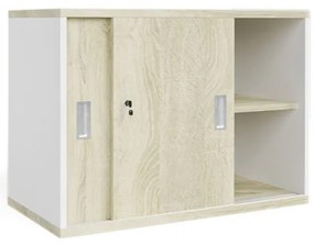 Nadstavba zasúvacia MIRELLI, 800 x 400 x 600 mm, biela/dub sonoma