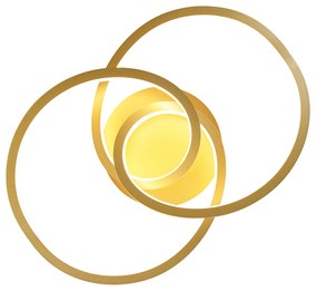 Stropné svietidlo zlaté 45 cm vrátane LED 3-stupňové stmievateľné - Rowin